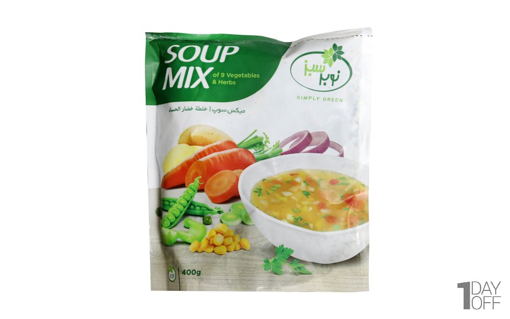 میکس سبزیجات سوپ نوبر سبز 400 گرم