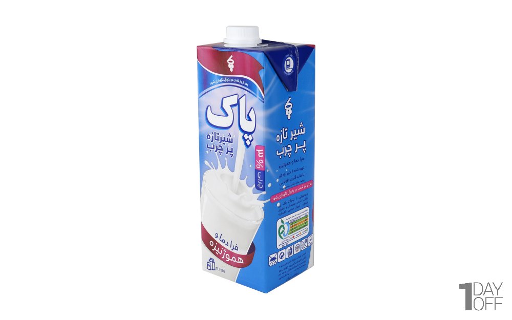 شیر پر چرپ پاکتی پاک 1 لیتر