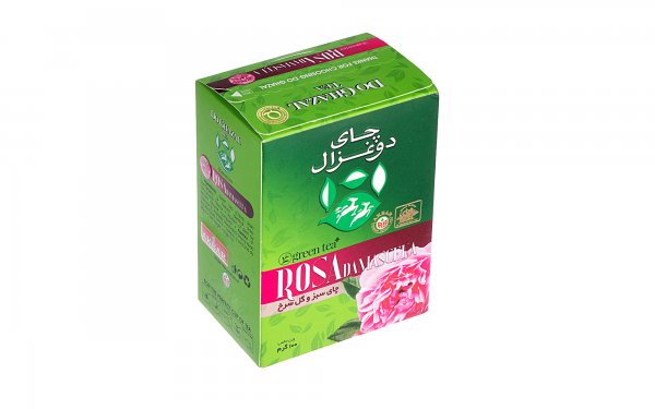 چای سبز و گل سرخ دوغزال 100 گرم 